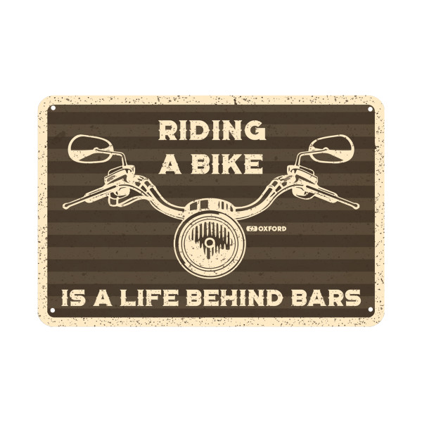 Oxford Oxford Garage Metal Sign RIDING A BIKE